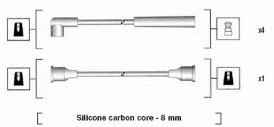 MAGNETI MARELLI 941185380789 -  Комплект проводов зажигания